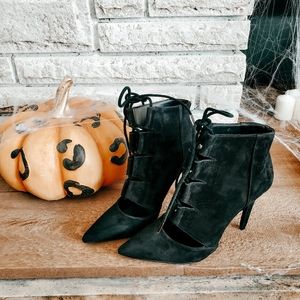 Aldo suede lace up pump heels